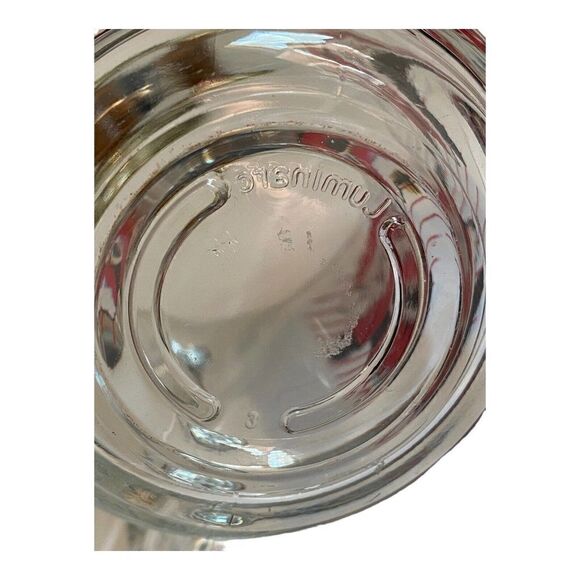 Vintage Luminarc Clear Glass Santa Claus Christmas Mug Holiday Coffee Tea Cup - Picture 6 of 8